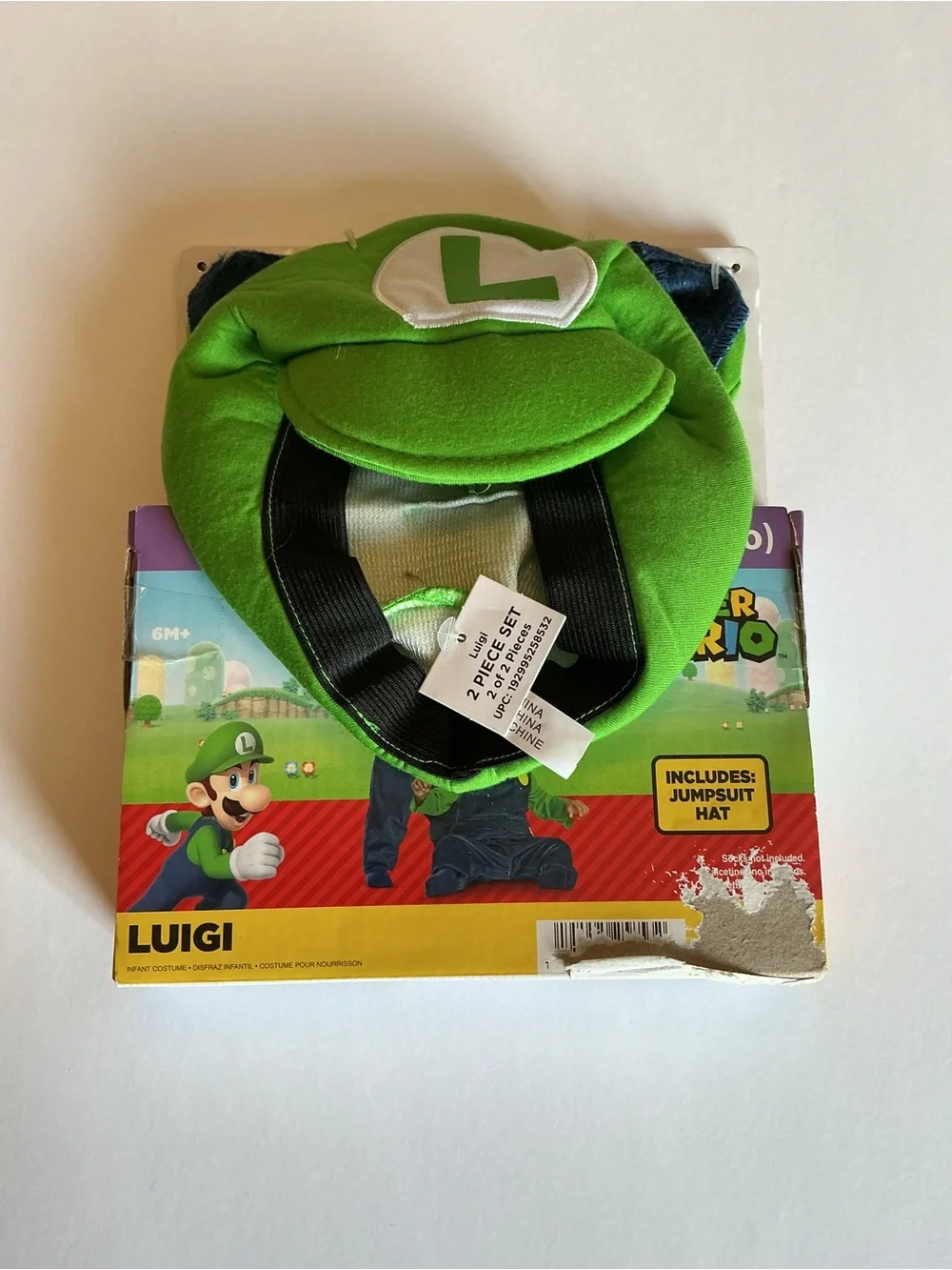 NWT Nintendo Luigi Super Mario Halloween Costume Infant Size 6-12mos by Disguise
